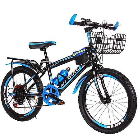 heroin society scrub Bicicleta Go Kart 20 inch pentru copii 5-9 ani , fara viteze,suport si  bidon apa,gentuta,culoare negru cu albastru - Kids Kart Goo
