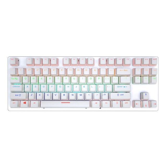 Tastatura gaming mecanica Natural White K 550, taste ,7 moduri iluminare led, Usb, Rgb, culoare alb - Kids Kart Goo